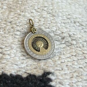 Hand Cut Peso Pendant